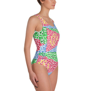Abstract Eri One-Piece Swimsuit - ERISCARFS